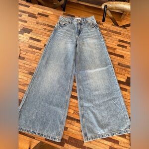 Zara Denim Flare Jeans in Light Blue 24